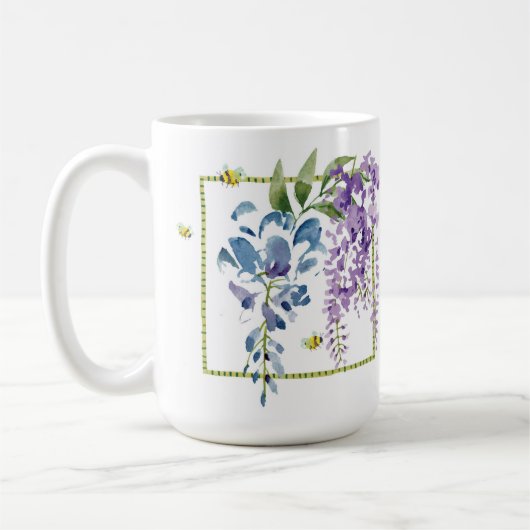 Lavande Fleurs Jaunes Mug classique, 15 oz (Gauche)