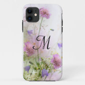Lavande Fleurs sauvages Monogramme IPHONE 5 Coque (Dos)