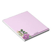 Lavande Fleurs violettes Bloc-notes Votre nom Text (Incliné)