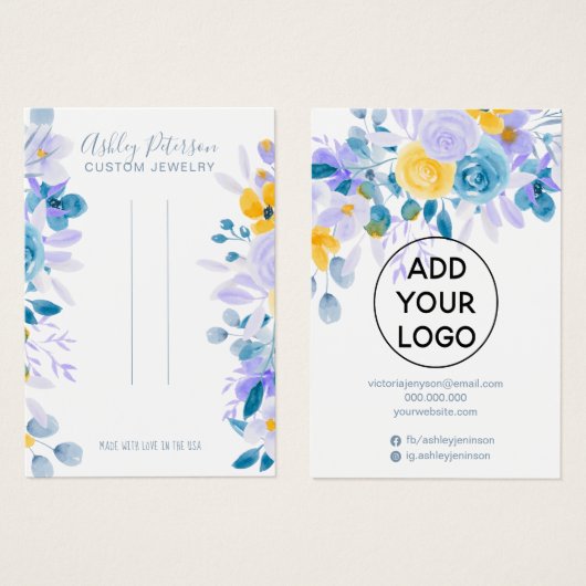 Lavande floral chic bijoux écran (Devant & derrière)