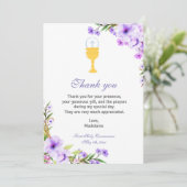 Lavande florale de carte de remerciements de (Debout devant)