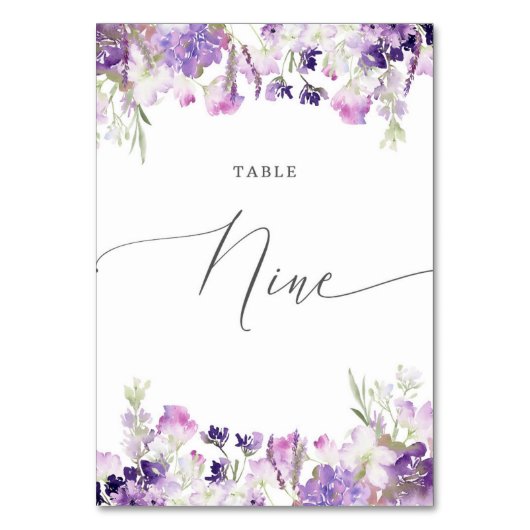 Lavande florale Neuf Numéro de table (Par défaut)