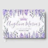 Lavande Florale pourpre Quinceanera (Recto)