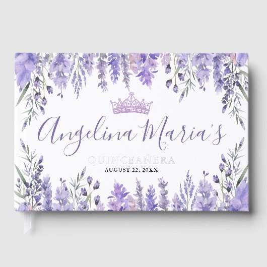 Lavande Florale pourpre Quinceanera (Recto)