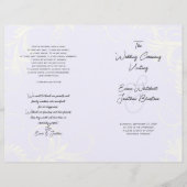 Lavande Flourish Folded Church Wedding Programme (Devant)