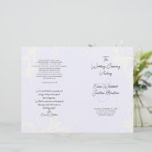 Lavande Flourish Folded Church Wedding Programme (Debout devant)
