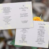 Lavande Flourish Folded Church Wedding Programme