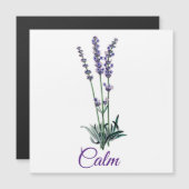 Lavande Flower Calm Inspiration Carte magnétique (Devant / Derrière)