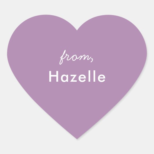 Lavande forme coeur valentine's sticker (Devant)