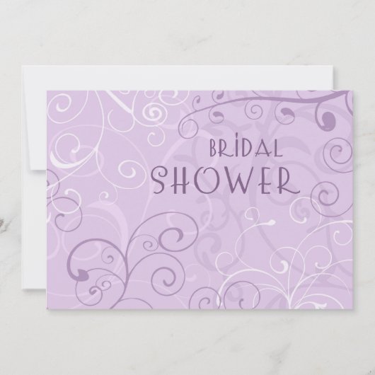 Lavande Frotte Bridal Douche Cartes d'invitation (Devant)