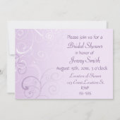 Lavande Frotte Bridal Douche Cartes d'invitation (Dos)