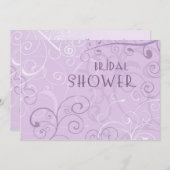 Lavande Frotte Bridal Douche Cartes d'invitation (Devant / Derrière)