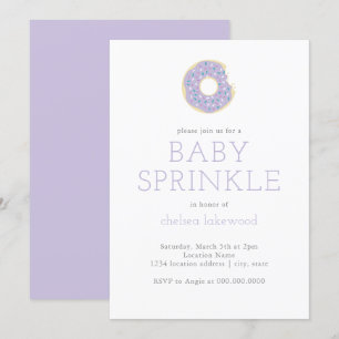 Lavande Genre Neutre Baby Sprinkle Invitation