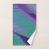 Lavande géométrique violet turquoise avec nom (Serviette à main)