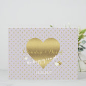 Lavande & Gold Polka Mariage programme de la cérém (Debout devant)