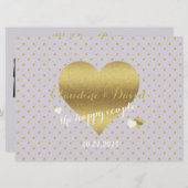 Lavande & Gold Polka Mariage programme de la cérém (Devant / Derrière)