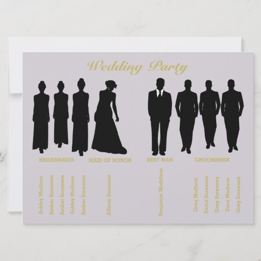 Lavande & Gold Polka Mariage programme de la cérém (Dos)