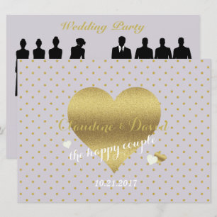 Lavande & Gold Polka Mariage programme de la cérém