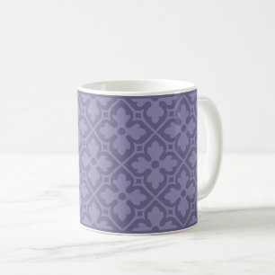 Lavande Gothique Revival Quatrefoil Café Mug