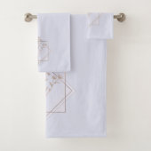 Lavande gris avec design floral doré (En situation)