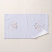 Lavande gris avec design floral doré (Serviette à main)