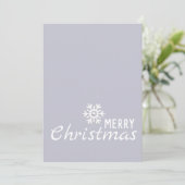Lavande gris carte de Noël blanc Flocon de neige (Debout devant)