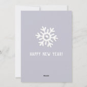 Lavande gris carte de Noël blanc Flocon de neige (Dos)