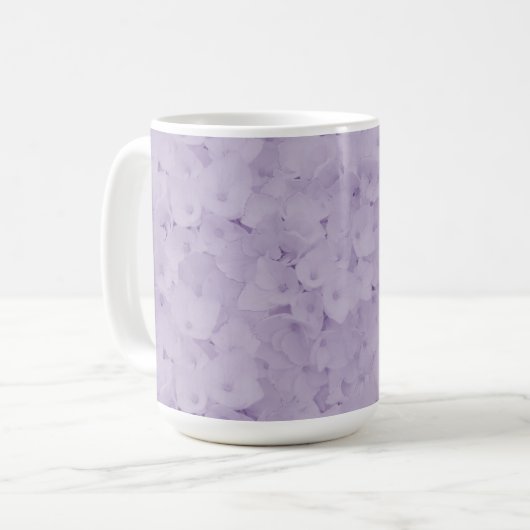 Lavande Hydrangée café Mug (Devant gauche)