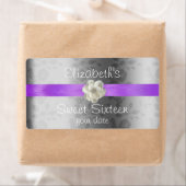 Lavande/Lilac Mariage Étiquette vin/bouteille d'ea (En situation)