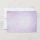Lavande mariage carte RSVP Rustique violet floral (Dos)