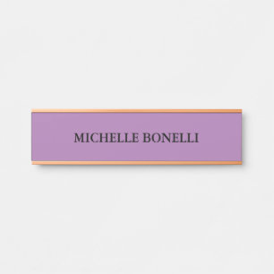 Lavande minimaliste Plaque lisible Moderne