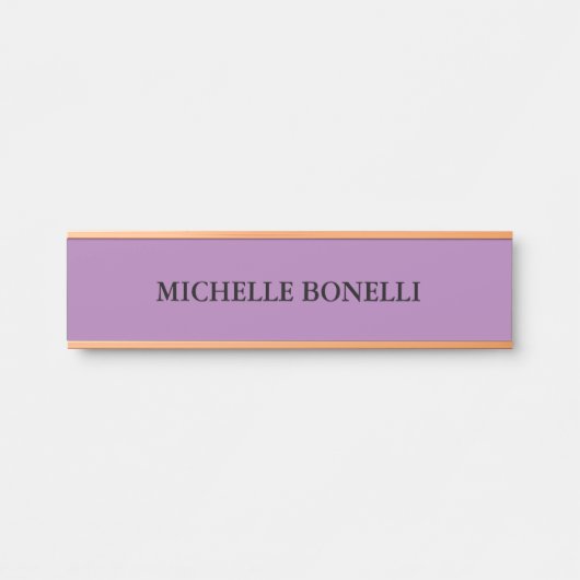 Lavande minimaliste Plaque lisible Moderne (Devant)