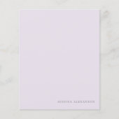 Lavande moderne et papier à lettres personnalisé g (Devant)