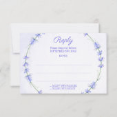 Lavande Monogramme Mariage Réponses Cartes (Devant)
