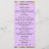 Lavande/Or - Menu Monogramme & Merci (Devant)