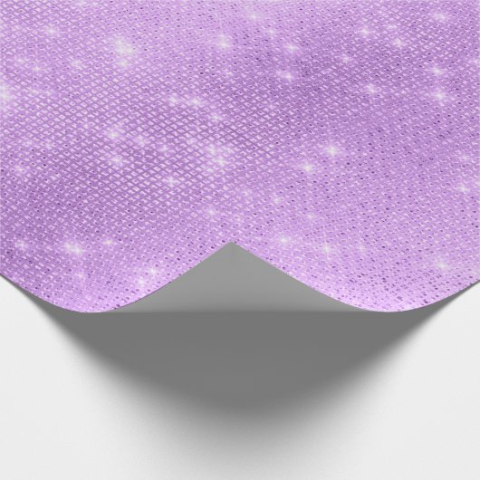 Lavande Paarse Amethist Plum Sparkly Sequins Cadeaupapier (Hoek)