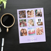 Lavande photo collage monogramme journal moderne