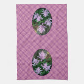 Lavande Plaid Papillon Bush Floral Serviette à mai (Vertical)