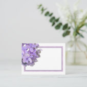 Lavande Purple Hydrangea Blond Cartes de Place (Debout devant)