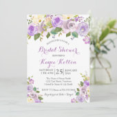 Lavande Purple invitation de douche nuptiale (Debout devant)
