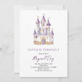 Lavande Purple Princesse Invitation Anniversaire (Devant)