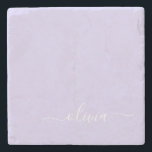 Lavande Purple Script Moderne Fille Monogramme Nom<br><div class="desc">Lavande Purple Simple Script Monogramme Nom Pierre Carrelage. Cela rend la remise de diplômes parfaite,  doux 16 ans,  mariage,  douche nuptiale,  anniversaire,  baby shower ou cadeau de fête de bachelorette pour quelqu'un qui aime le luxe glam et les styles chic.</div>