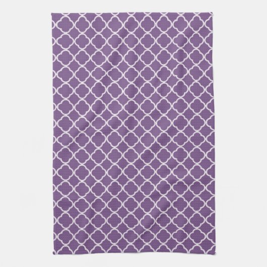 Lavande Quarterfoil Monogram Cuisine Serviette (Vertical)