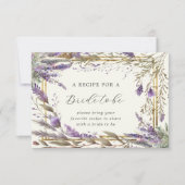 Lavande Regal Fête des mariées florale Carte de bo (Devant)