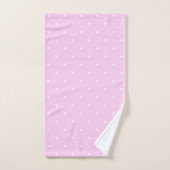 Lavande rose avec points blancs (Serviette à main)