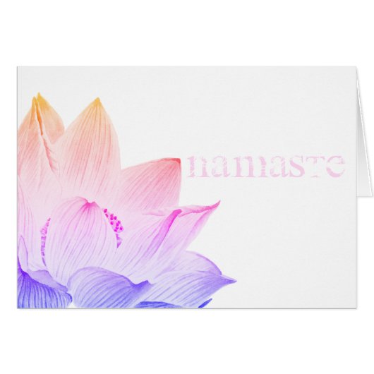 *~* Lavande rose Bleu Lotus Namaste (Devant horizontal)