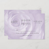lavande rose floral simple élégant mariage RSVP (Devant / Derrière)