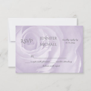 lavande rose floral simple élégant mariage RSVP