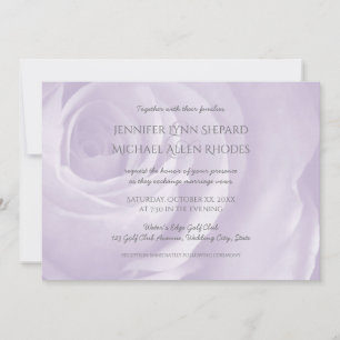 lavande rose simple élégance mariage invitation
