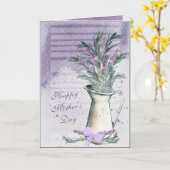 Lavande & Rosemary Watercolor Carte de fête des mè (Fleur jaune)